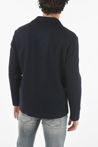 Virgin Wool and Cashmere Checked Vichy Derby Blazer