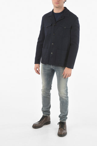Virgin Wool and Cashmere Checked Vichy Derby Blazer