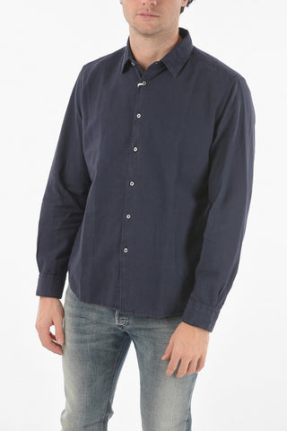 Flannelette Cotton Shirt with Classic Collar