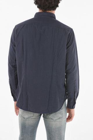 Flannelette Cotton Shirt with Classic Collar