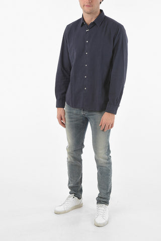 Flannelette Cotton Shirt with Classic Collar