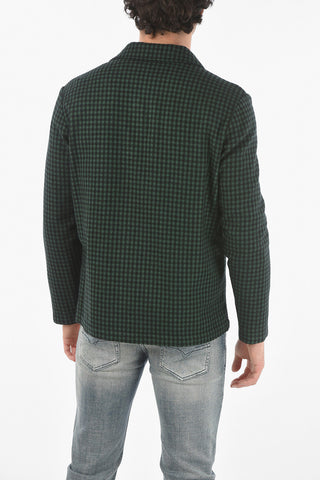 Vichy Checked Virgin Wool and Cashmere Saharan Blazer