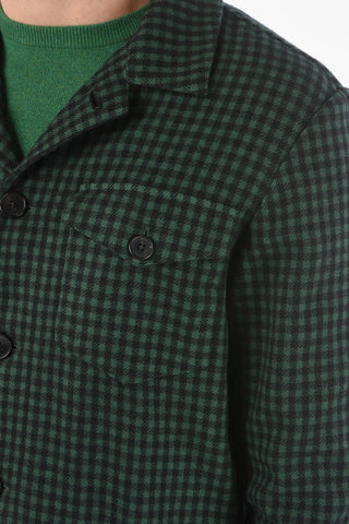 Vichy Checked Virgin Wool and Cashmere Saharan Blazer