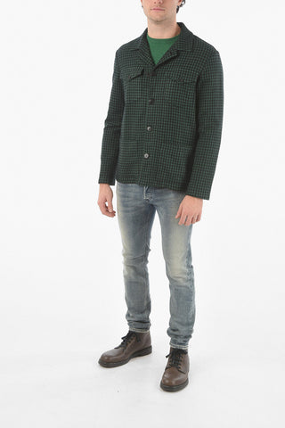 Vichy Checked Virgin Wool and Cashmere Saharan Blazer