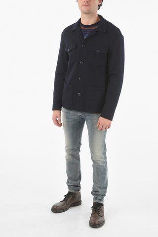 Solid Color Virgin Wool Derby Blazer