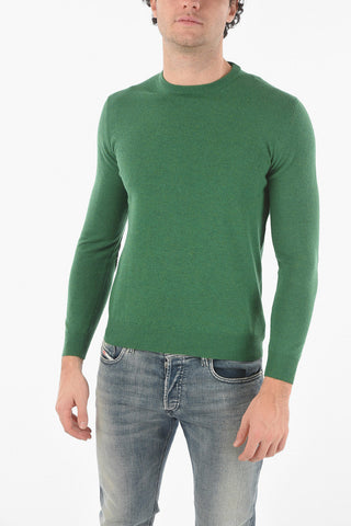 Virgin Wool Crewneck Sweater with patches