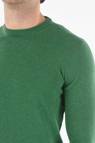 Virgin Wool Crewneck Sweater with patches