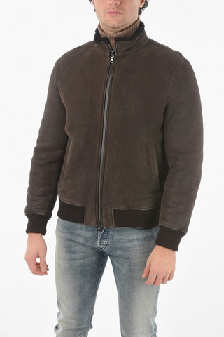 Suede Leather TAKER Shearling Bomber