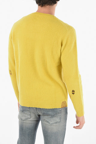 Maglia Girocollo con Dettagli Distressed