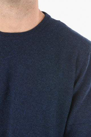 Crewneck Virgin Wool Sweater with Patches