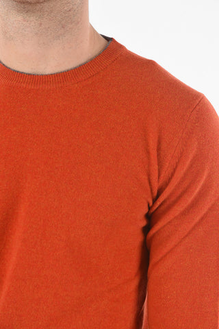 Virgin Wool Crewneck Sweater with Patches