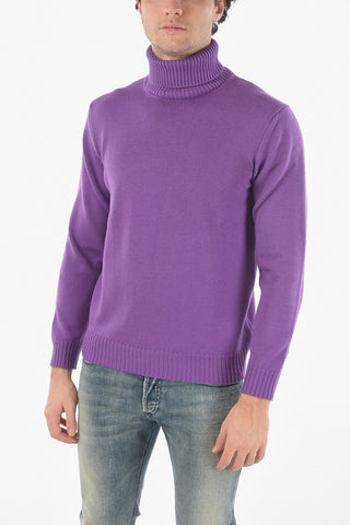 Maglia a Collo Alto in Lana Merinos Extrafina