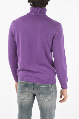 Maglia a Collo Alto in Lana Merinos Extrafina