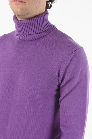 Maglia a Collo Alto in Lana Merinos Extrafina