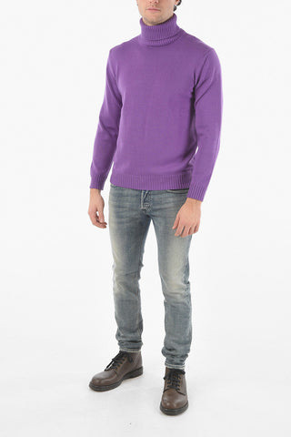 Maglia a Collo Alto in Lana Merinos Extrafina