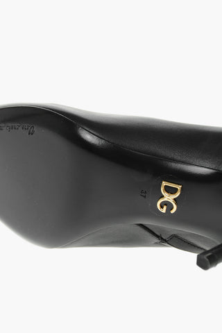 Leather CARDINALE Ankle Booties with Contrasting DG Logo Buckle 7cm