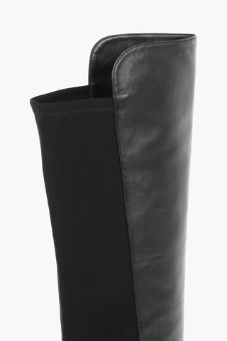 Soft Leather Gabardine ULTRALIFT Over-the-knee Boots with Statement Sole