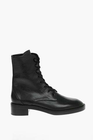 Leather SONDRA SHINE Ankle Boots embellished with Rhinestones on the Sole