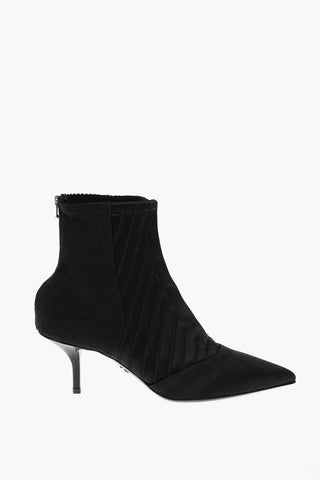 Satin Laced CARDINALE Ankle Booties with Hoops Fastening 7cm