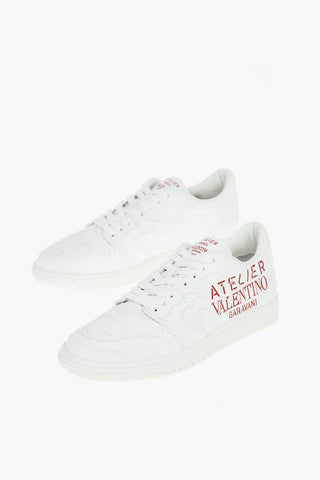 ATELIER Lace-up Patchwork Leather Sneakers