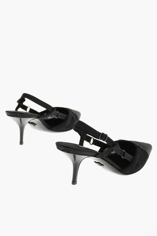 Floral Fabric CARDINALE Slingbacks with Elastic inserts 7cm