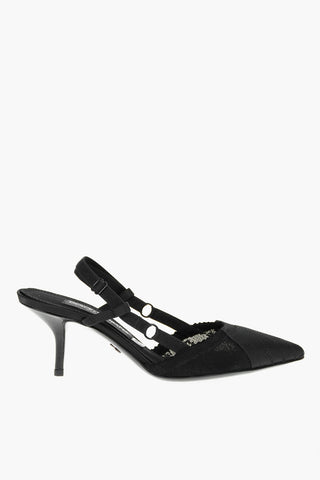 Floral Fabric CARDINALE Slingbacks with Elastic inserts 7cm