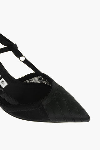 Floral Fabric CARDINALE Slingbacks with Elastic inserts 7cm