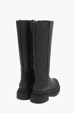 Rubberised Fabric CHARLI SPORTLIFT Knee-high Boots with Statement Sole