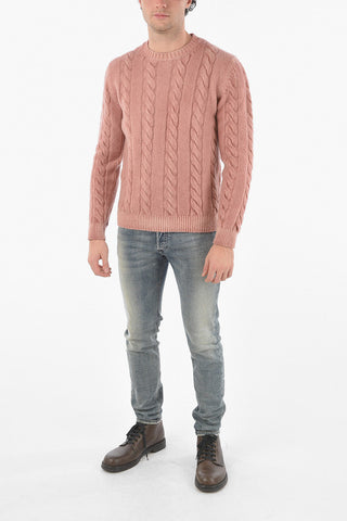 Maglia Girocollo Aran in Lana Vergine