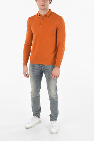 Maglia Punto Ondina con Collo a Polo