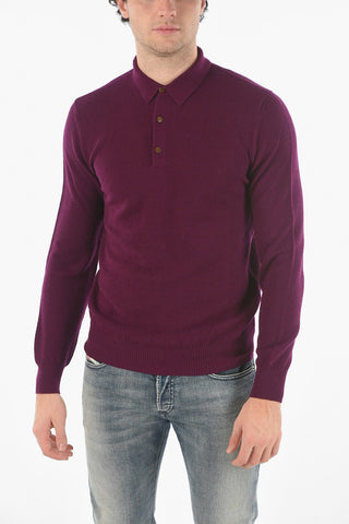 Maglia Punto Ondina con Collo a Polo