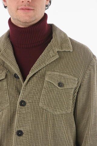 Corduroy Derby Blazer with Contrasting Buttons