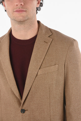 Cashmere Blend TITO Unlined Blazer with Notch Lapel