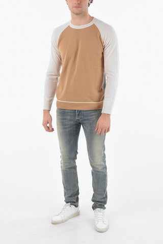 Virgin Wool and Cashmere Crew-neck Sweater
