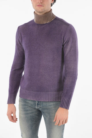 Two Tone Turtleneck Sweater