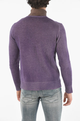 Two Tone Turtleneck Sweater