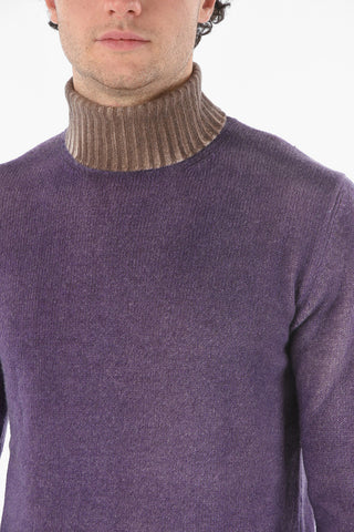 Two Tone Turtleneck Sweater