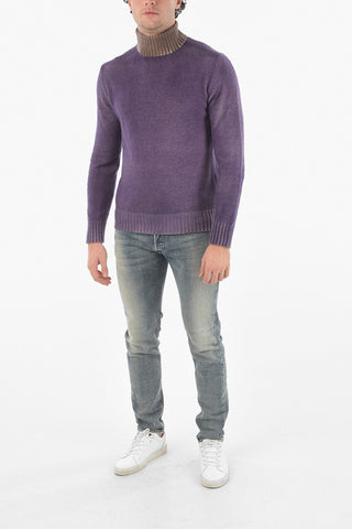 Two Tone Turtleneck Sweater
