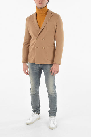 Notch Lapel Virgin Wool BIAGIO Double Breasted Blazer