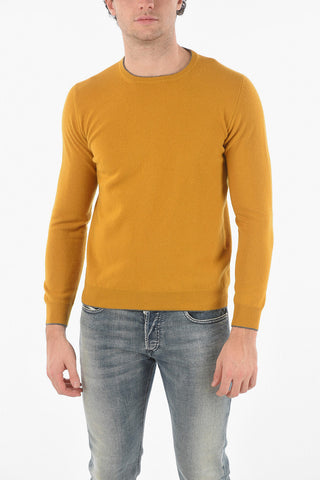 Virgin Wool Crewneck Sweater with Patches