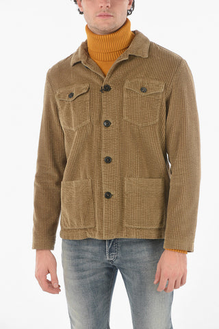 Ribbed Velour DERBY Blazer with Double Breast Pocket