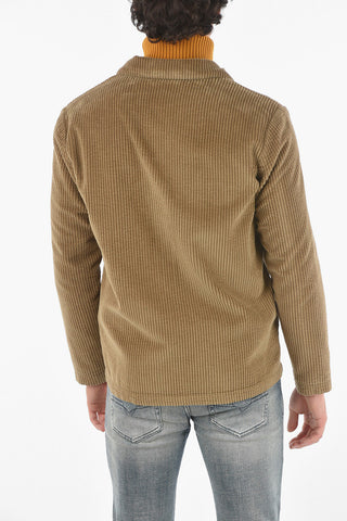 Ribbed Velour DERBY Blazer with Double Breast Pocket