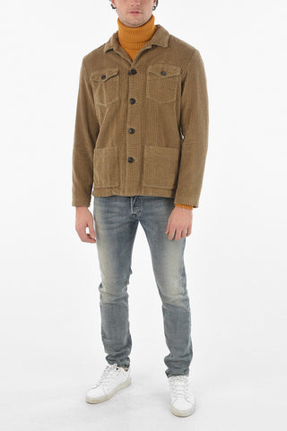 Ribbed Velour DERBY Blazer with Double Breast Pocket