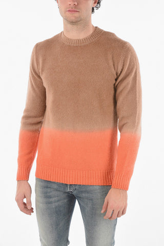 Virgin Wool Crewneck Sweater with Gradient