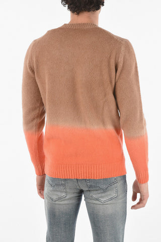 Virgin Wool Crewneck Sweater with Gradient
