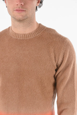 Virgin Wool Crewneck Sweater with Gradient