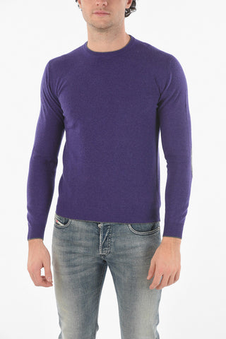 Virgin Wool Crewneck Sweater with Patches