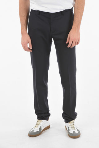 Wool Blend Tailored Pants with 4 Pockets