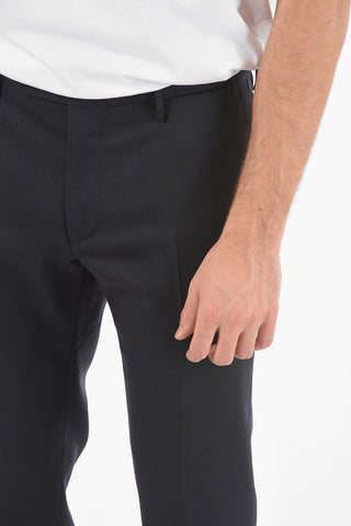 Wool Blend Tailored Pants with 4 Pockets