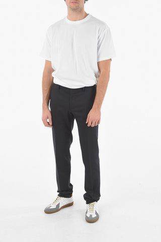 Wool Blend Tailored Pants with 4 Pockets